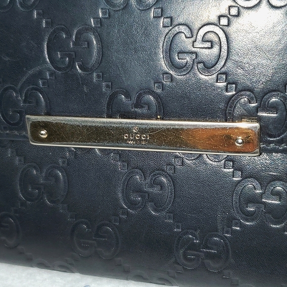 Gucci Black Guccissima Leather Flap Continental Wallet - Picture 14 of 16